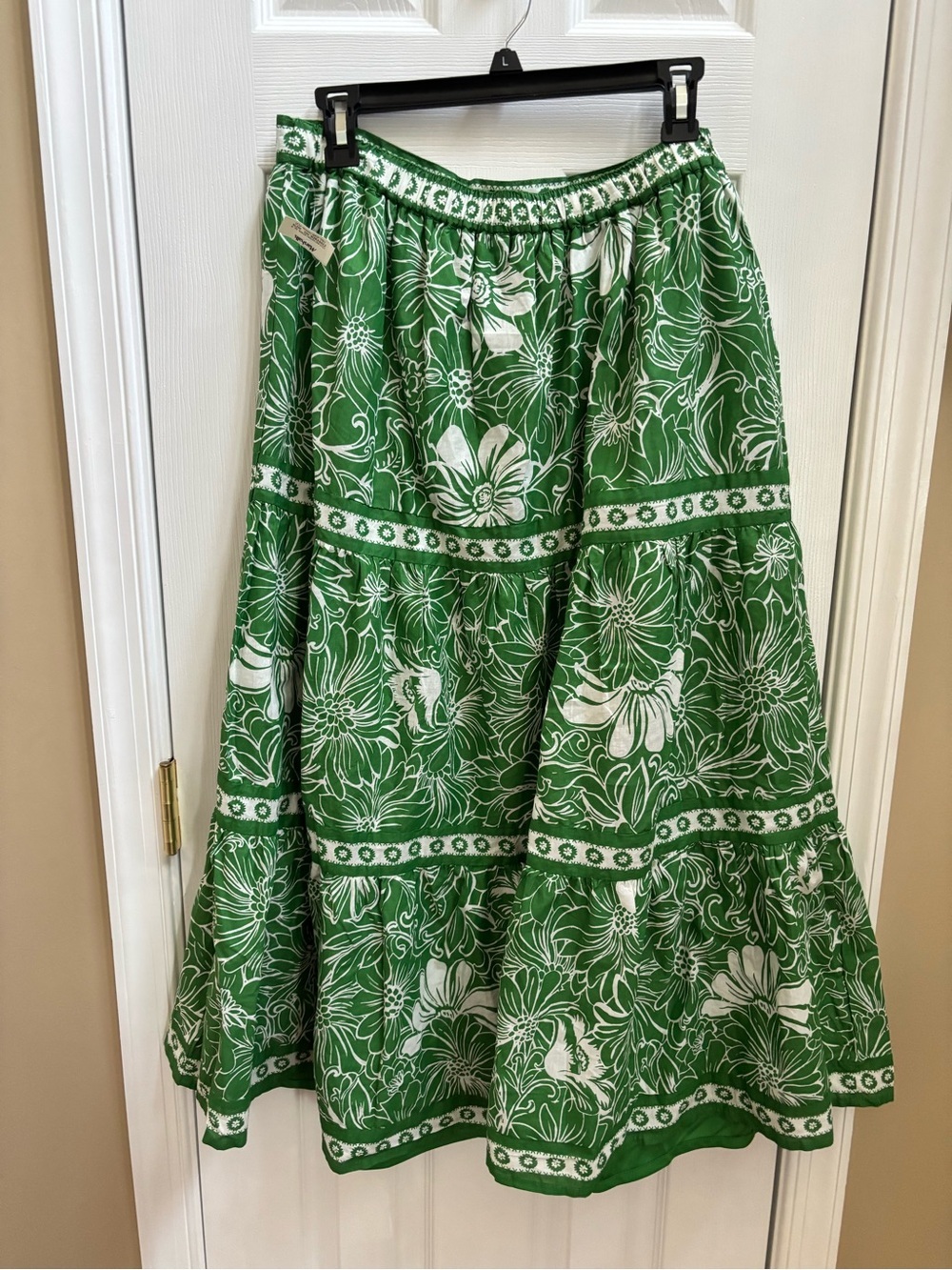 Japna Green & White Floral Two-Piece Tank/Skirt Set, Size XL, NWT - Picture 3 of 6